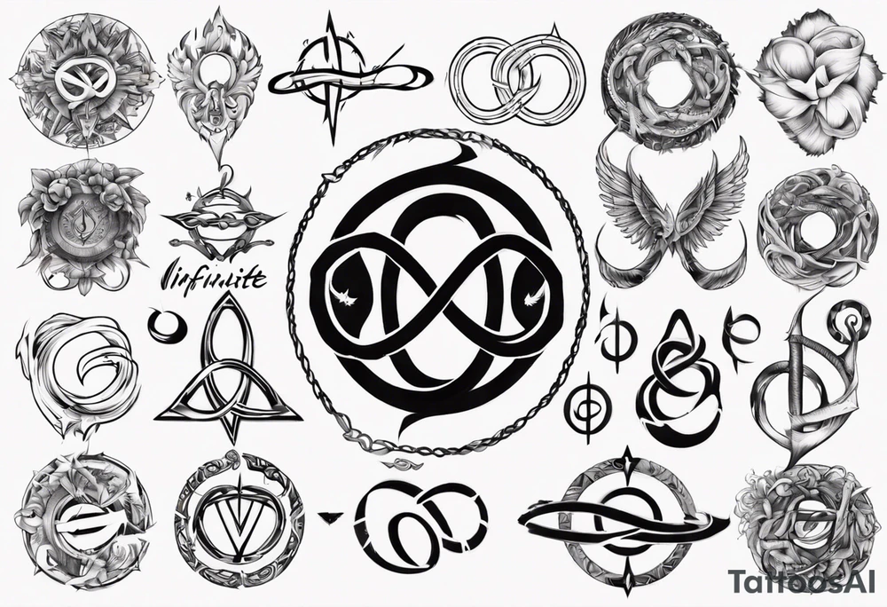 infinite symbol sexy drawing unisex tattoo idea