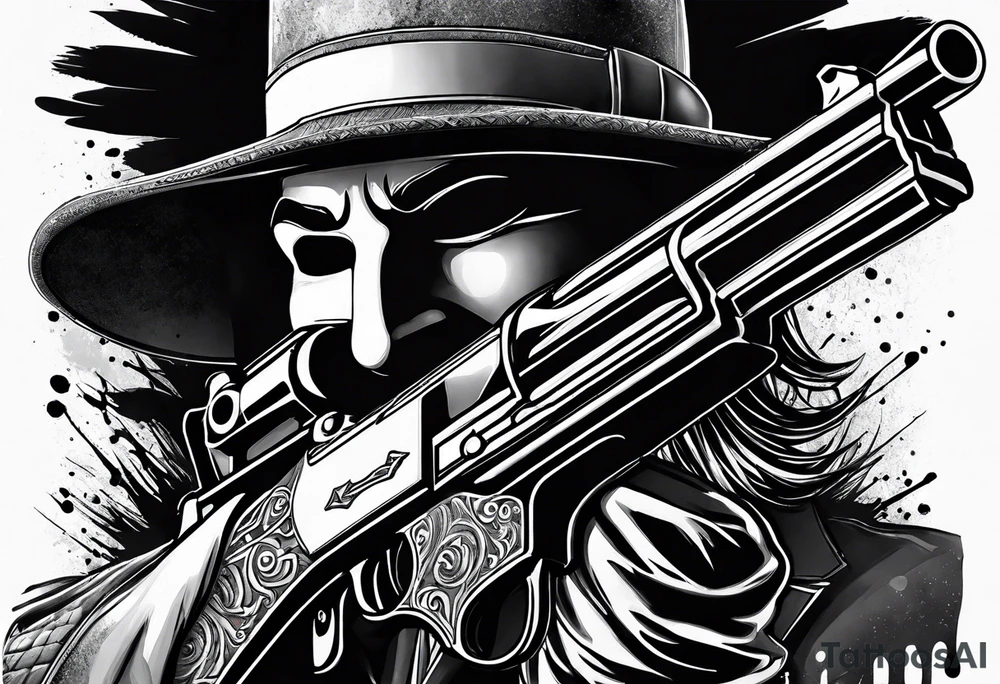 Anonymous with shotgun tattoo idea
