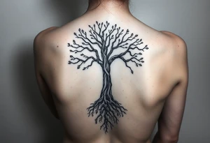 Tree, roots, branches - a lively organic style, combined with the official scheme of sephirot. tattoo idea