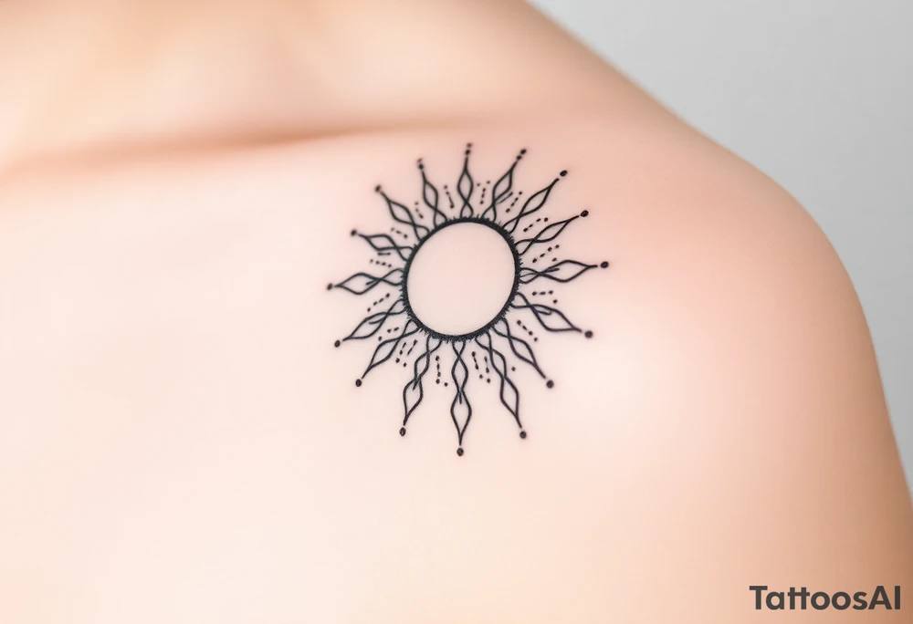 The sun cascading tattoo idea