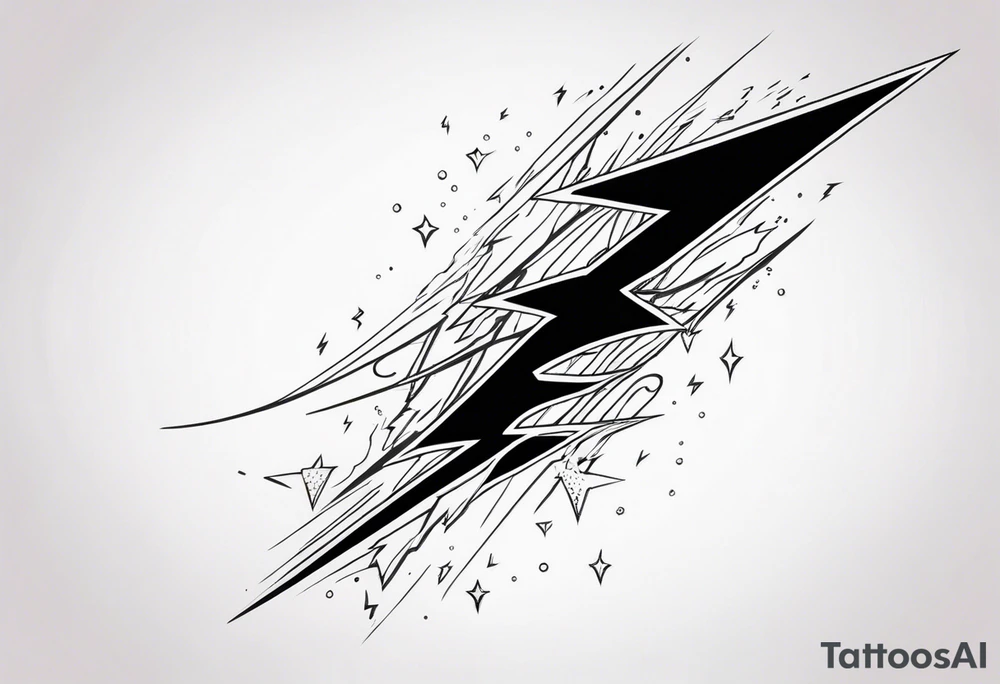 Bold Lightning Bolt tattoo idea
