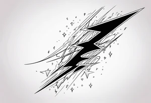 Bold Lightning Bolt tattoo idea