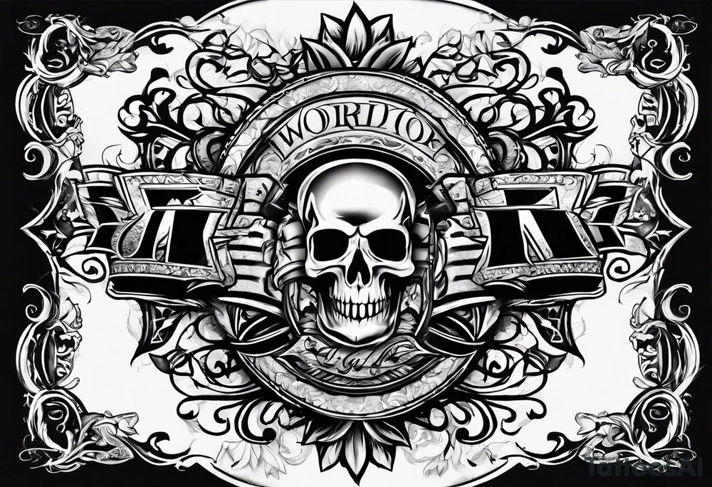 I want a tattoo design containing the letters "work hard, play hard". tattoo idea