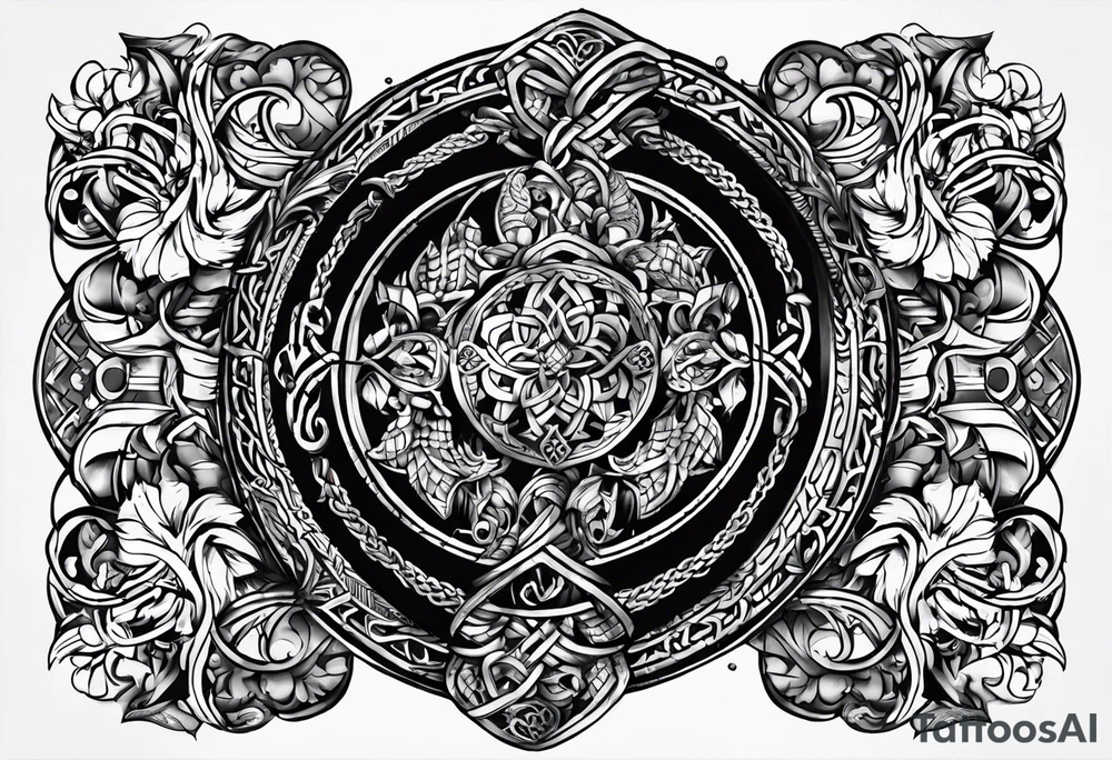 Basic viking tattoo with a symbolic 6 representing 6 brothers tattoo idea