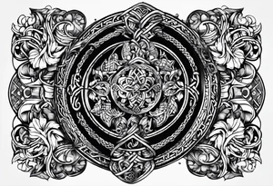Basic viking tattoo with a symbolic 6 representing 6 brothers tattoo idea