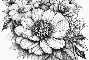 Flowers blossoming tattoo idea