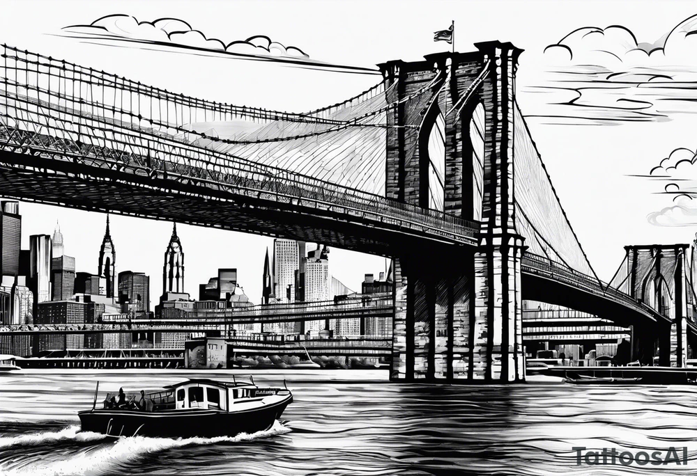 Brooklyn bridge tattoo idea