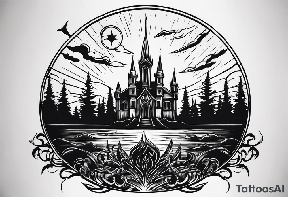 dark shadow rising up from the dead tattoo idea