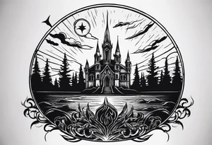 dark shadow rising up from the dead tattoo idea