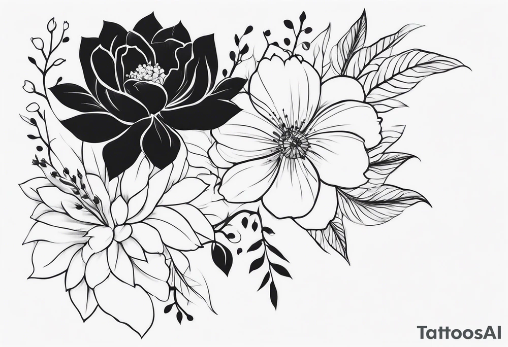 Floral sleeve tattoo idea