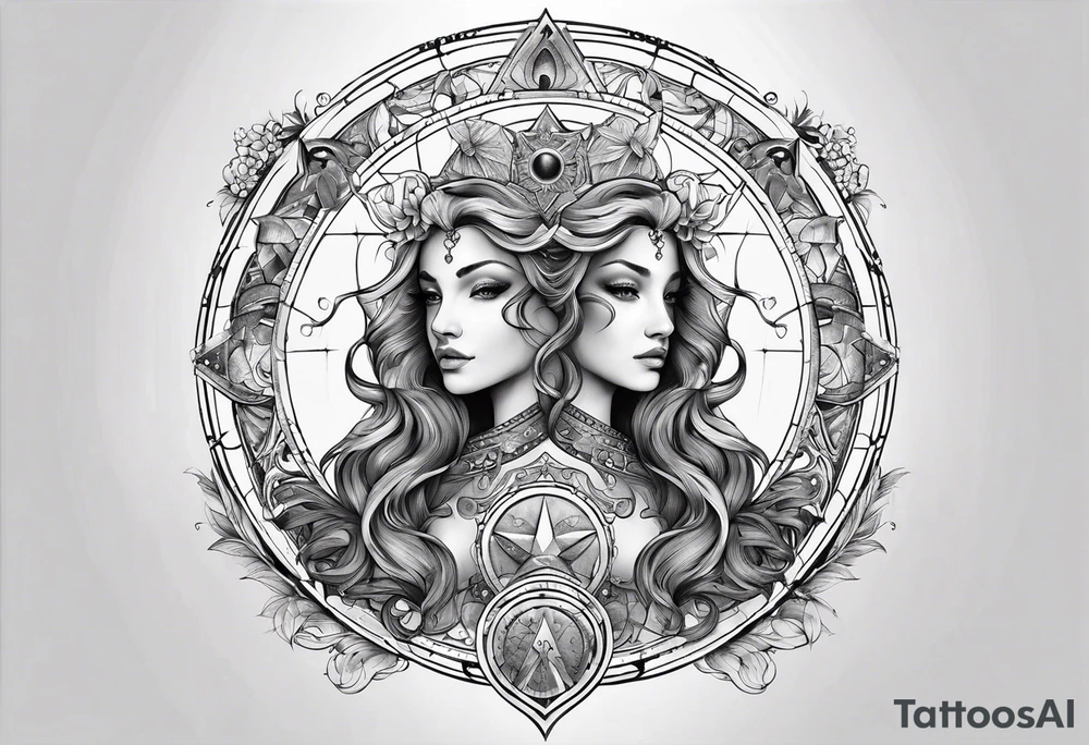 Gemini zodiac tattoo idea