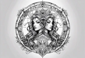 Gemini zodiac tattoo idea