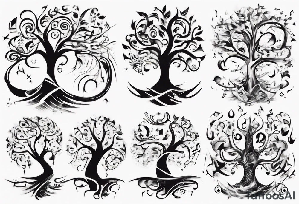 music tree tattoo idea