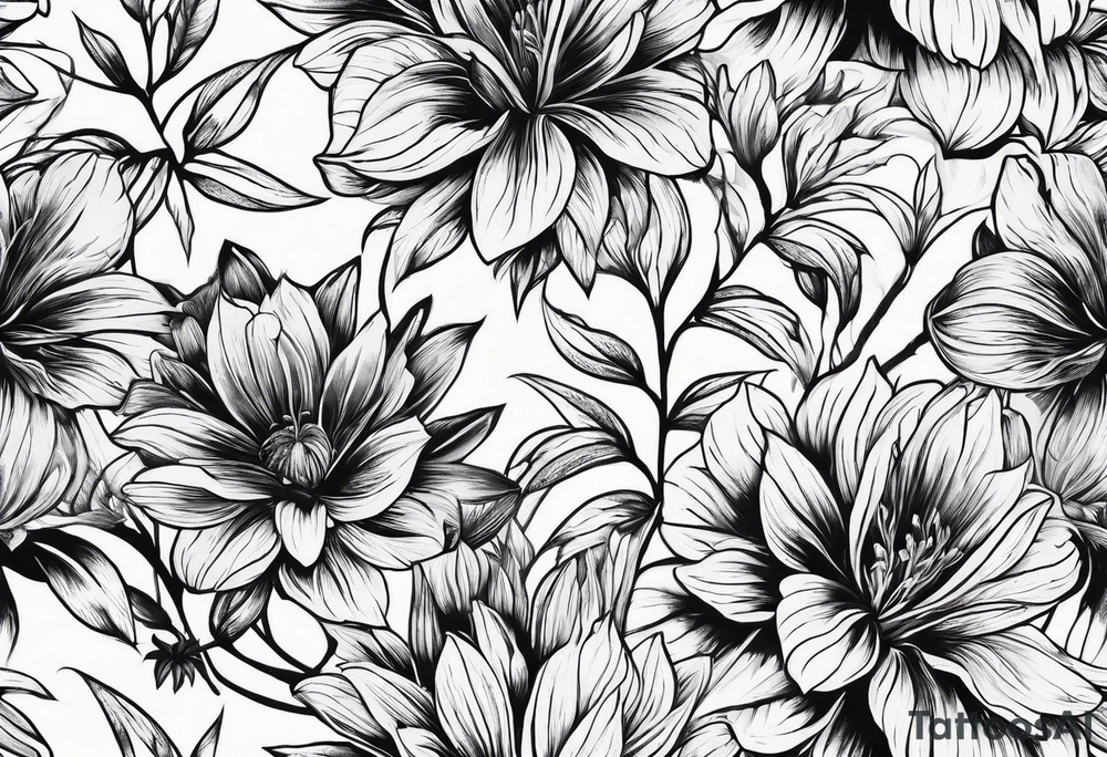 Plants tattoo idea