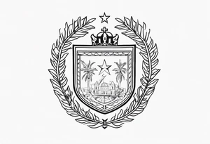 Haitian coat of arms tattoo idea