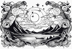 stars, clouds, Neven tattoo idea