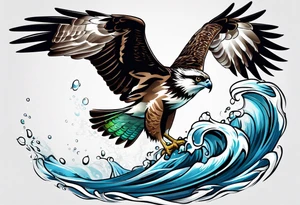 osprey catching fish tattoo idea