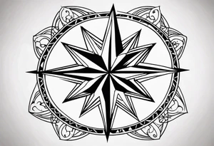 Bold Nautical Star tattoo idea