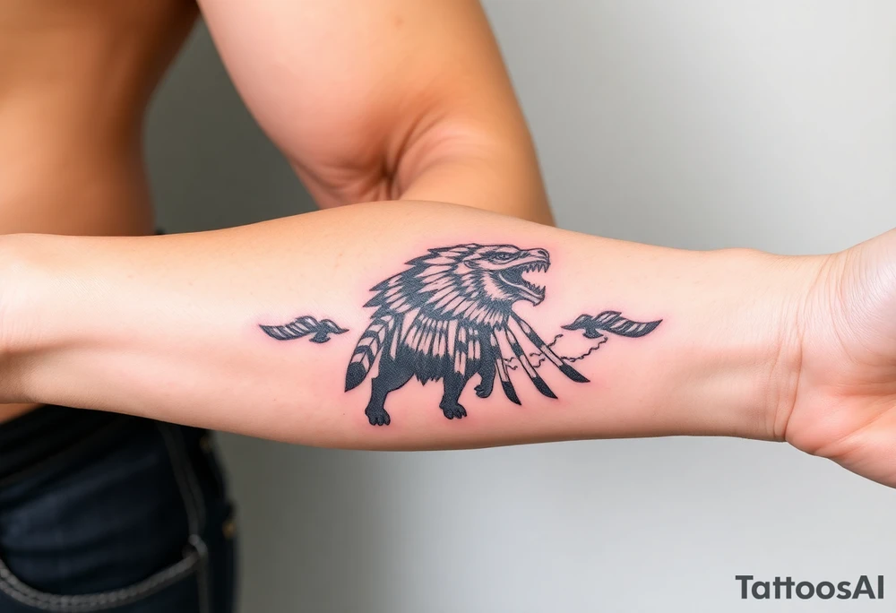Native American totem animals tattoo idea