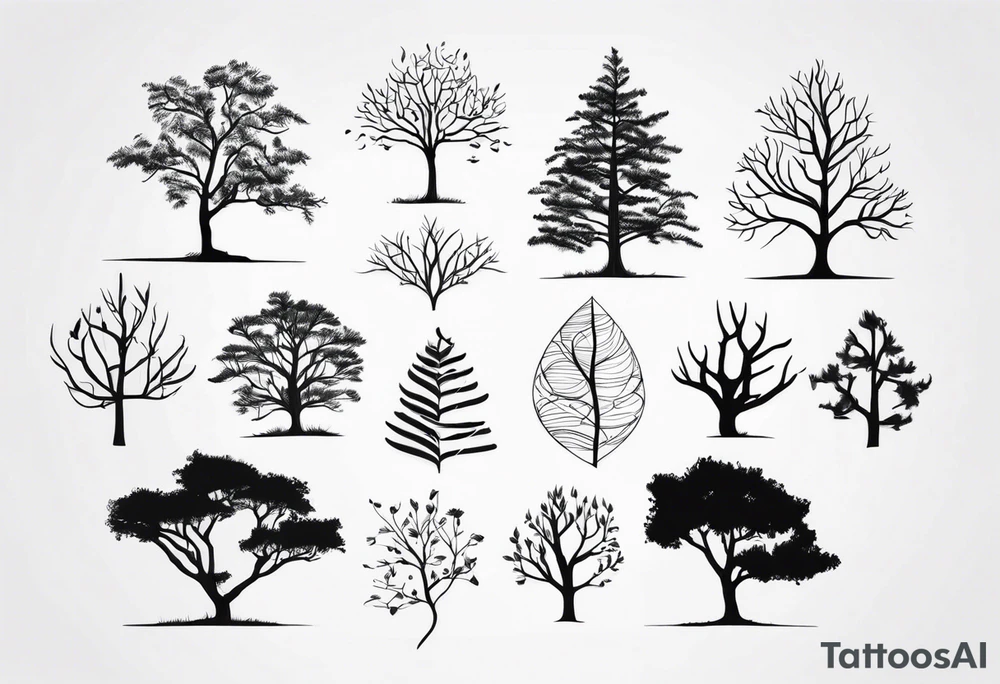 branches tree names dna tattoo idea
