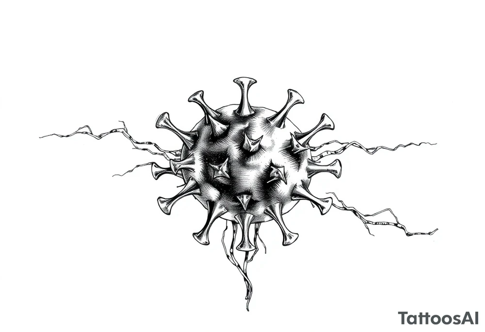 Virus going into your veins spreading through your skin tattoo idea