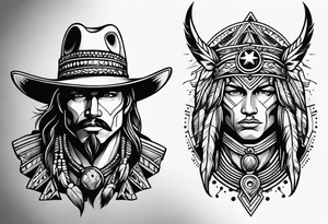 Cowboys and Indians tattoo idea