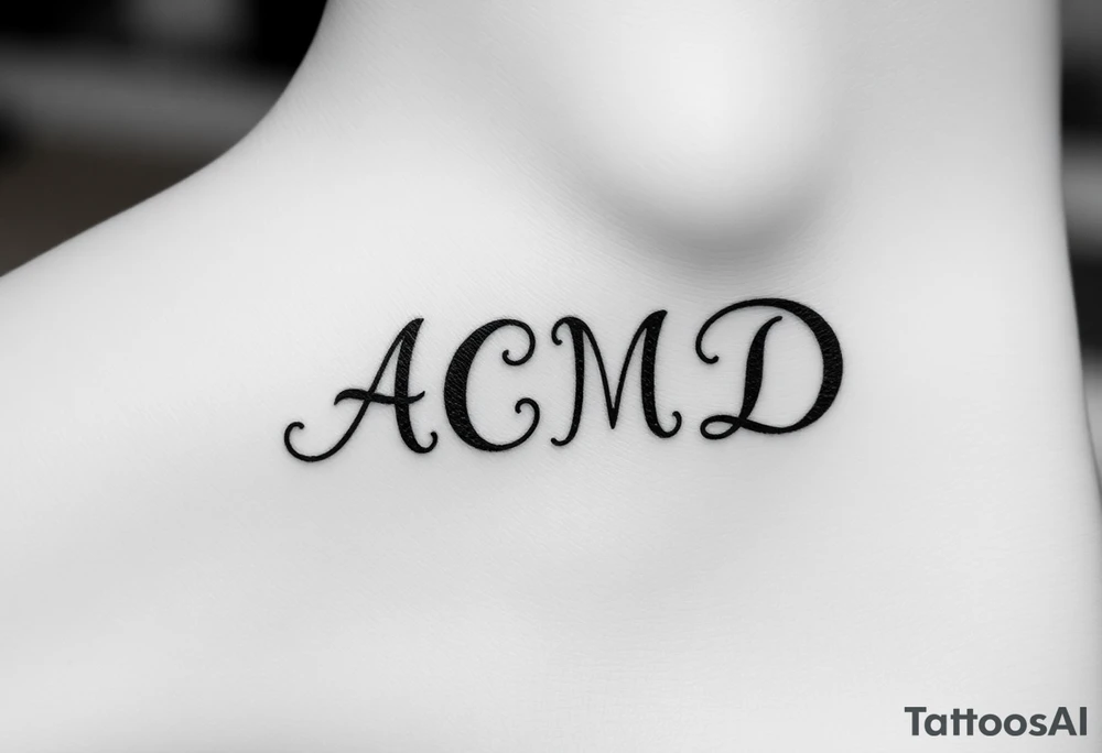 Is there a very simple small tattoo design  for a group of 4 friends from 4  different places Burgos , madrid , brasil , granada  that get reunited every 2 years . We all met in London 

Initials A C M D must be included tattoo idea