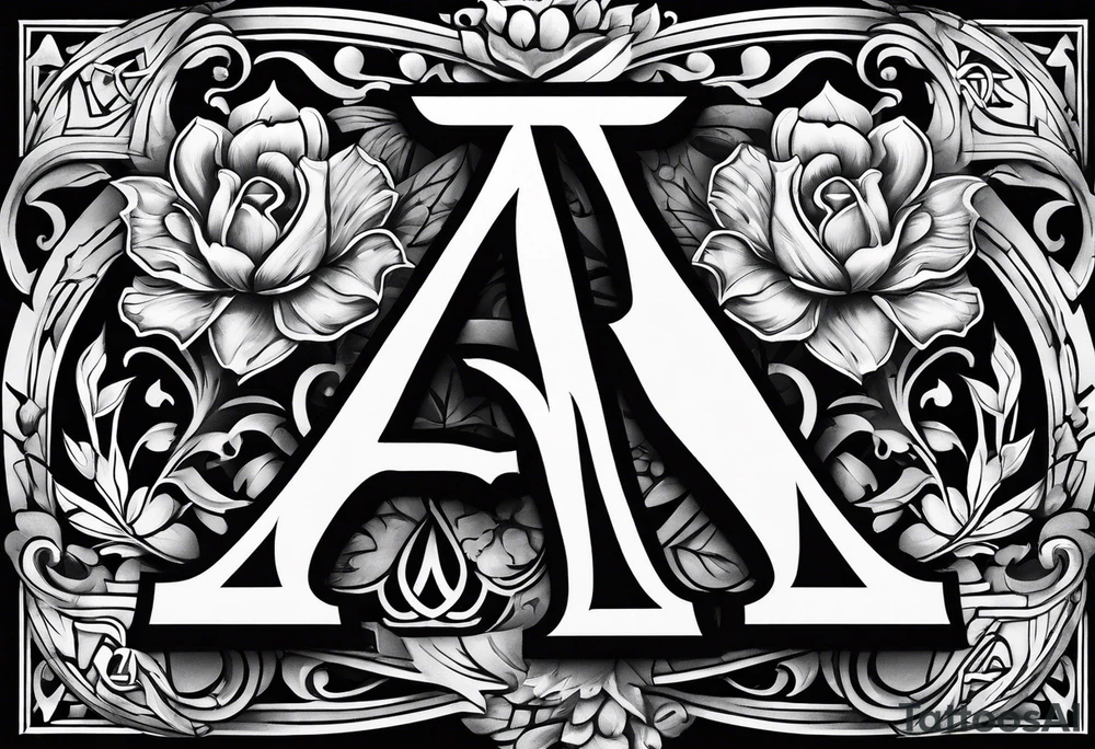 Letters ALA and GAA tattoo idea