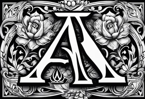 Letters ALA and GAA tattoo idea
