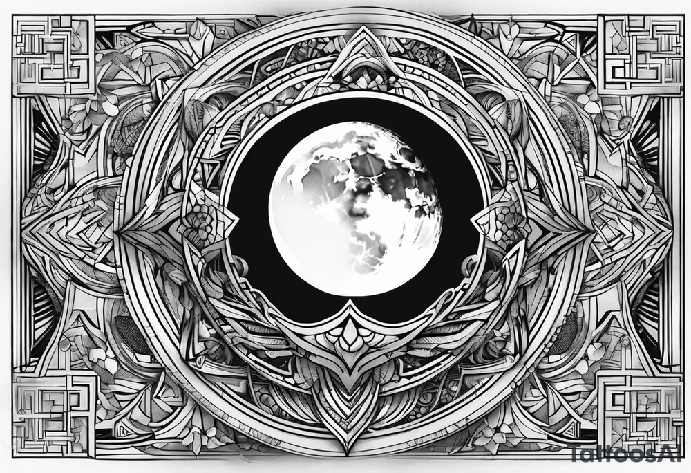sacred moon tattoo idea