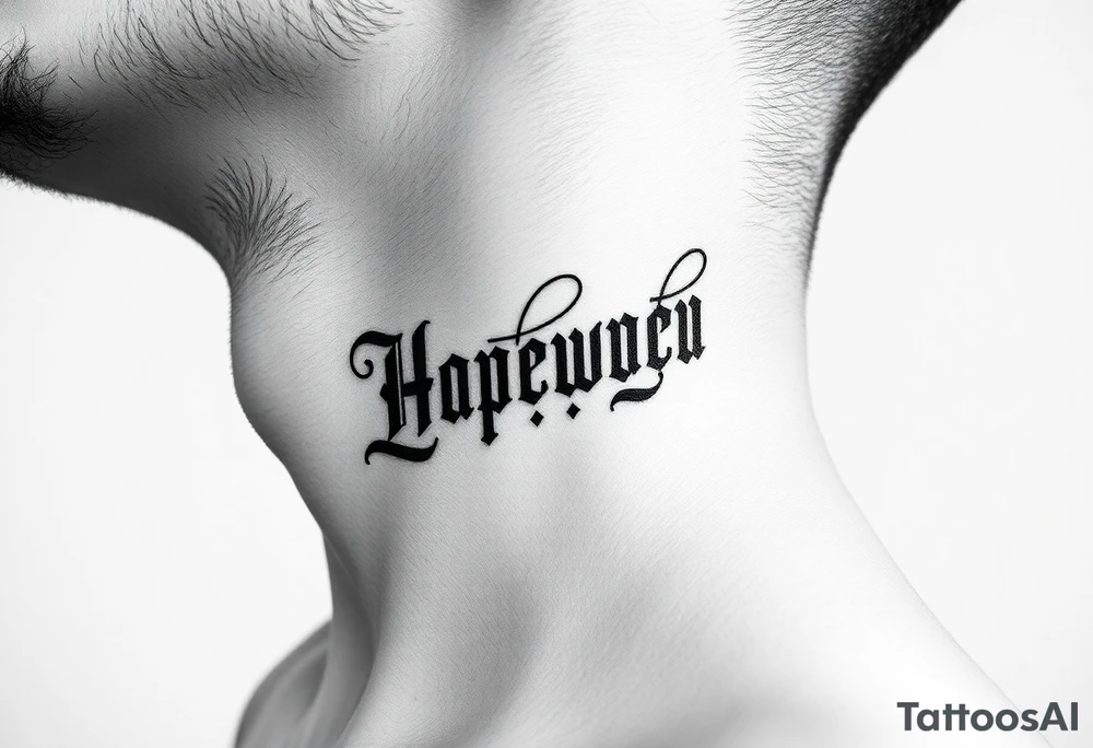 cyrillic russian on the side of my left neck tattoo idea