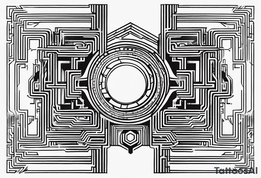 Circuit minimalistic tattoo idea