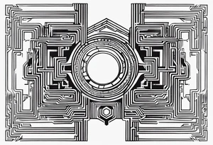 Circuit minimalistic tattoo idea