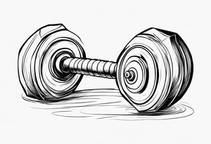 Never ending story dumbbell tattoo idea