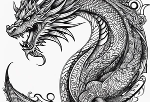 Standing Welsh dragon tattoo idea