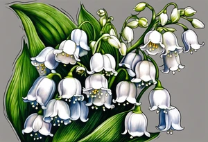 lily of the valley, fox glove tattoo idea