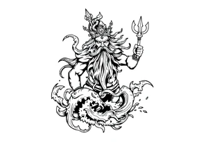 god of sea tattoo idea