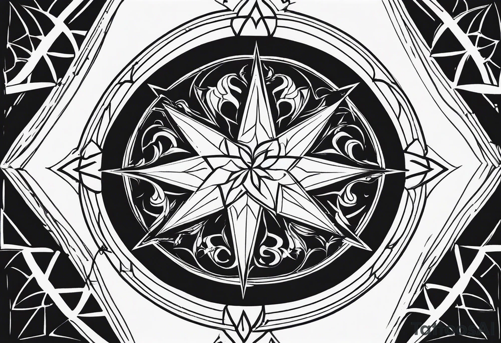 Wind Rose tattoo idea