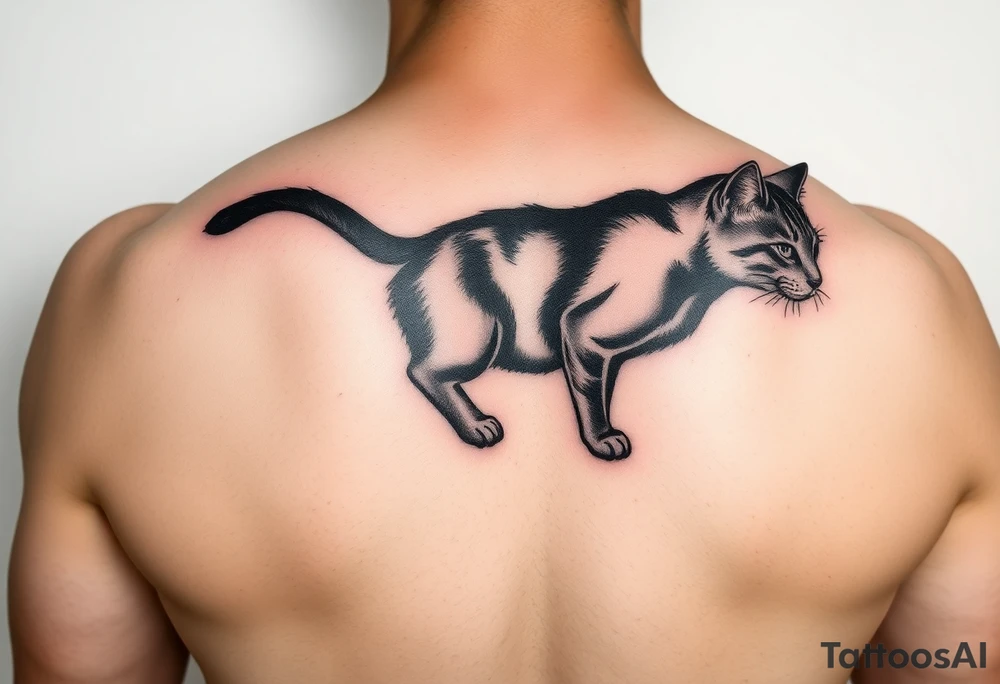 black cat tattoo idea