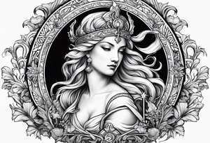 symbol to the goddess of vengeance tattoo idea