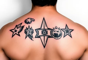 Mix all athletics Houston team logos into one nice one tattoo idea