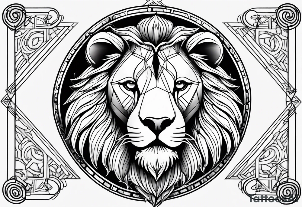 Zodiac Leo tattoo idea