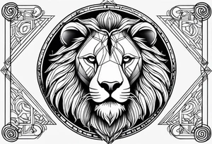Zodiac Leo tattoo idea