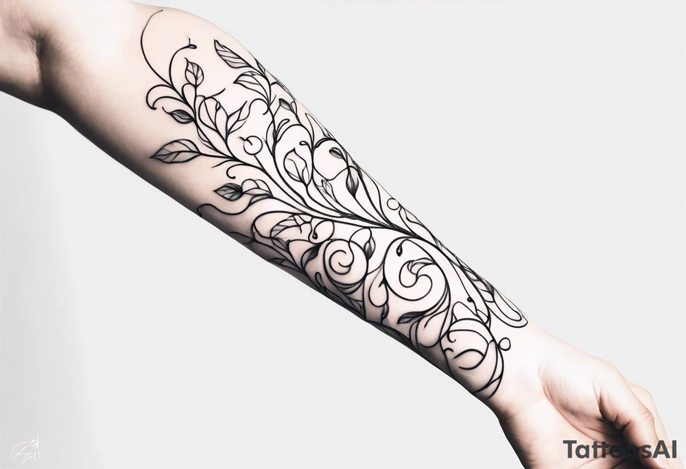 Delicate Vines crawling up the arm. Sleeve. tattoo idea