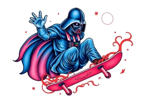 MEMORY TATTOO
blue and red Darth Vader skateboarding outdoor
"Darth Carter"
12/29/88-01/06/24 tattoo idea