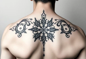 Sak Yant tattoo, spiritual, Unalome style, about regrets, addictions, self-focus, limited time, live fully. tattoo idea
