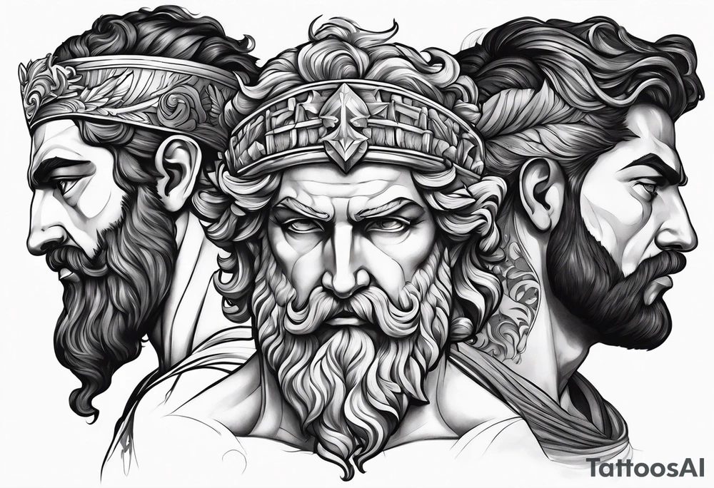 Greek gods from profile tattoo idea