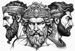 Greek gods from profile tattoo idea
