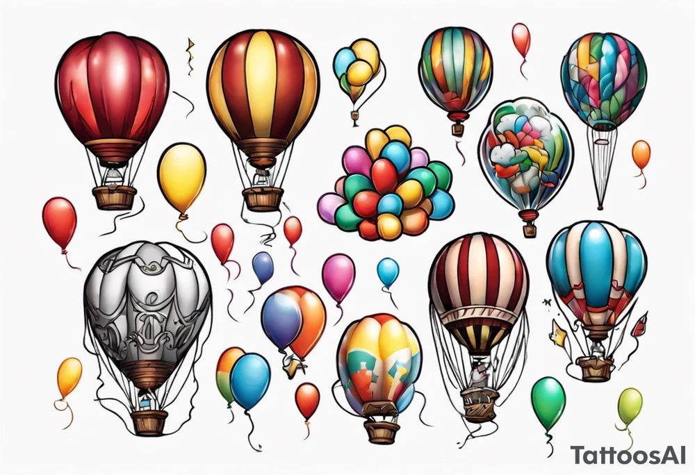 up! balloons tattoo idea
