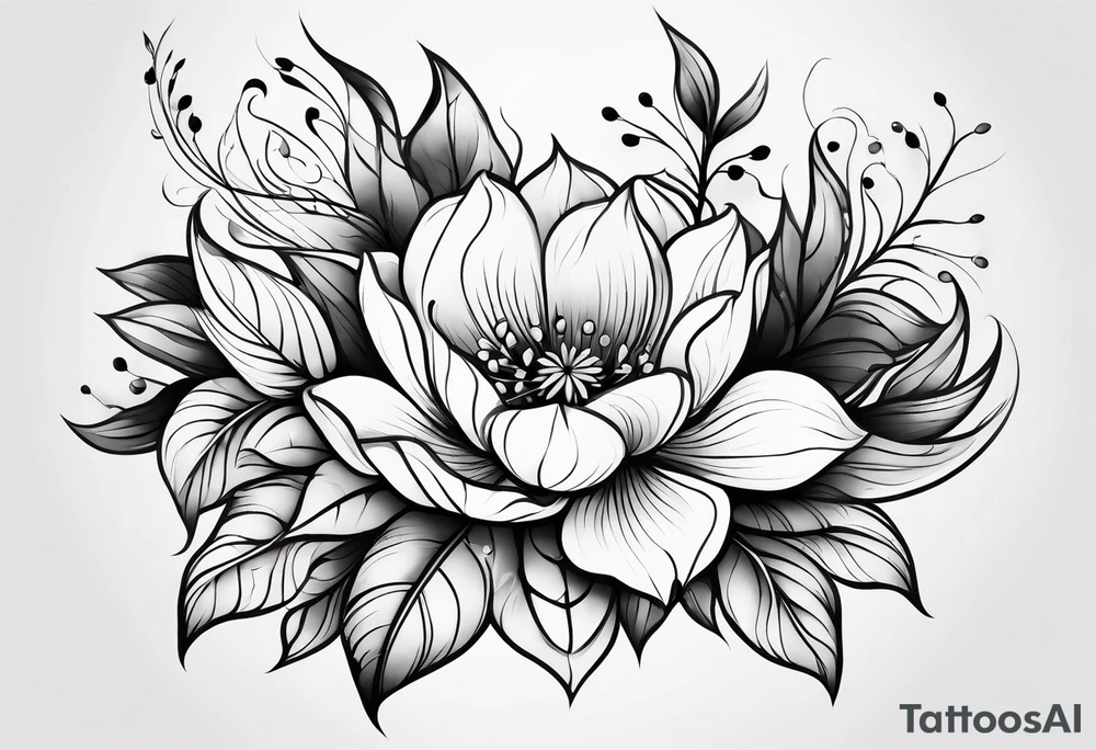 floral tattoo idea